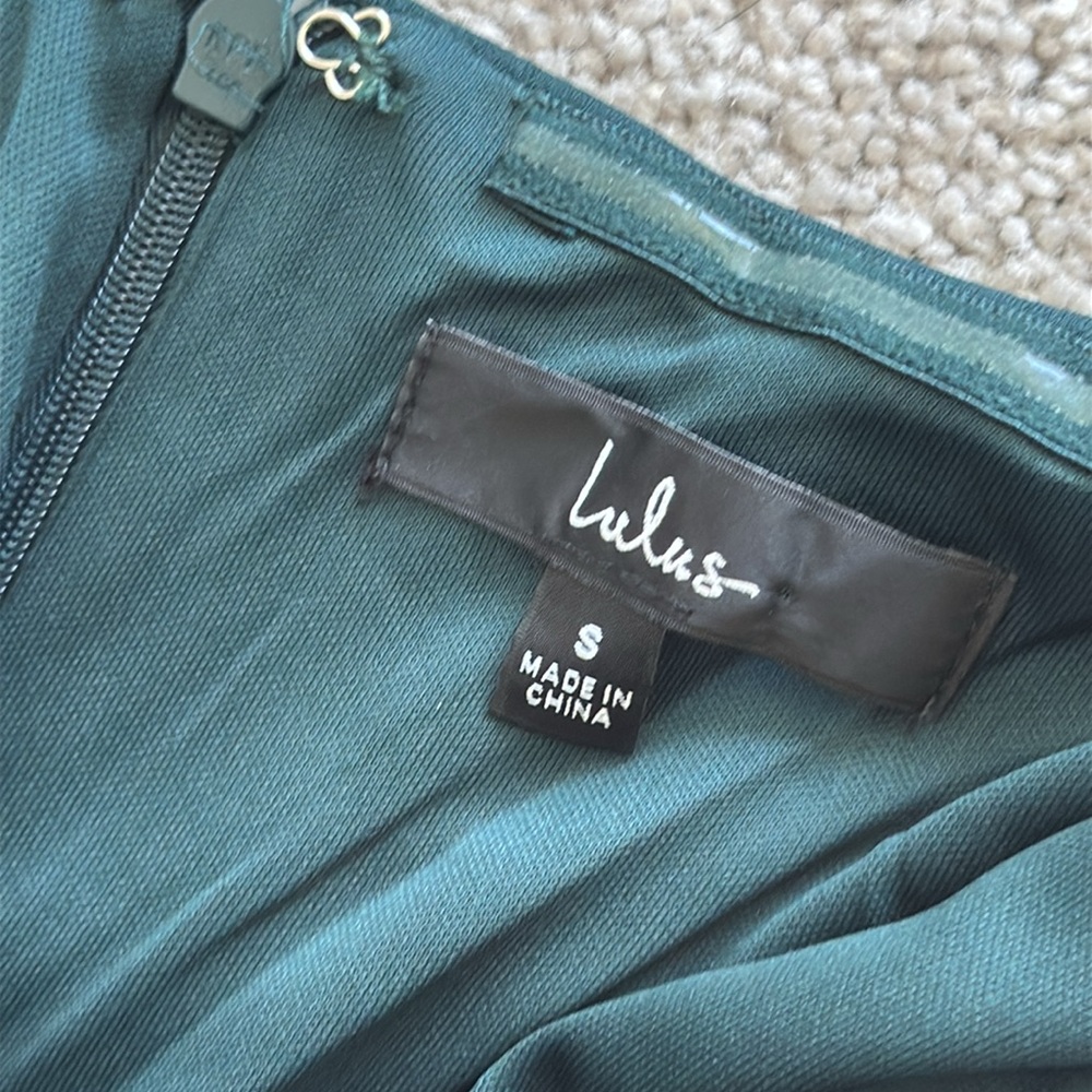 Lulu's Marvelous Entrance Emerald Green Pleated Strapless Maxi Dress - Size S - Picture 10 of 11